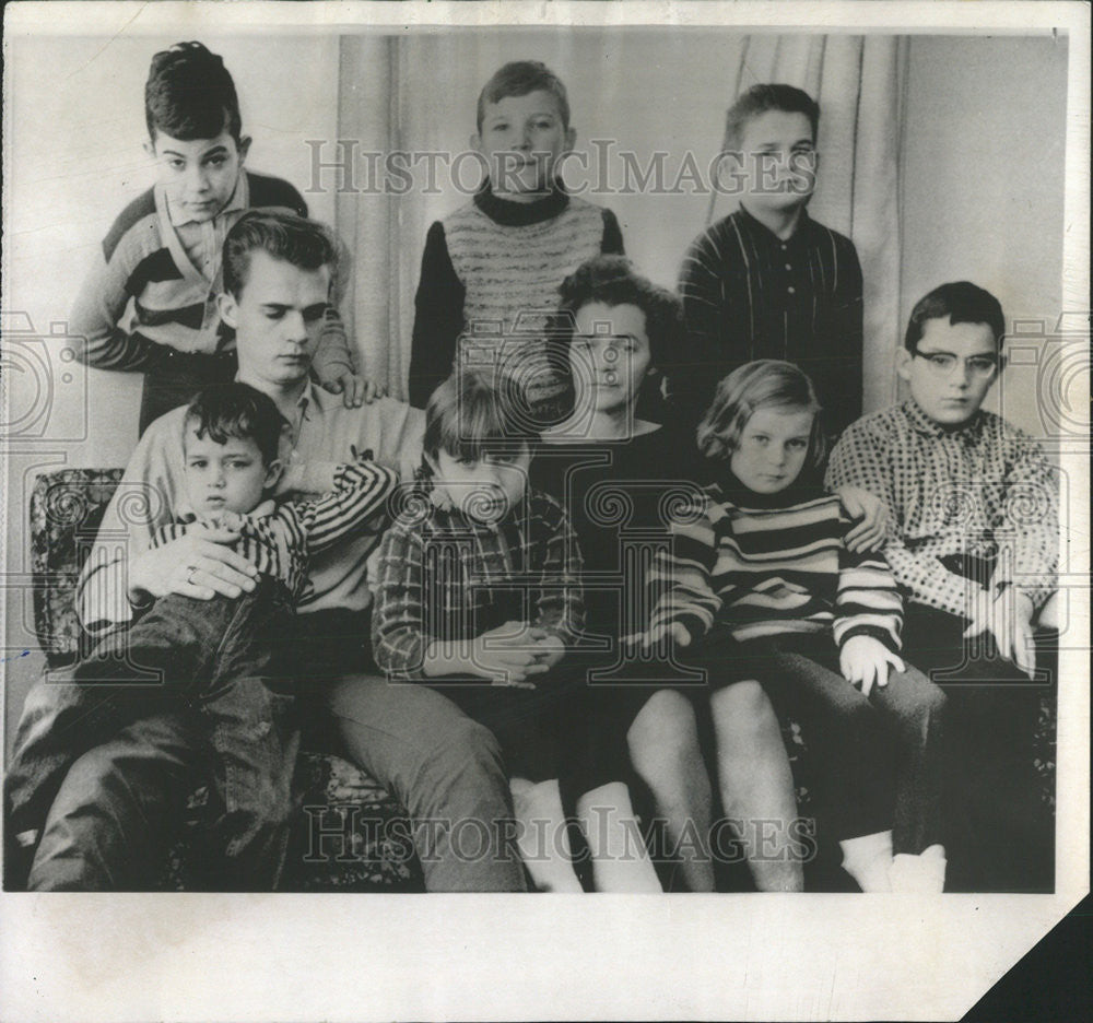 1966 Press Photo Mrs. Edward J. Cox &amp; Children - Historic Images