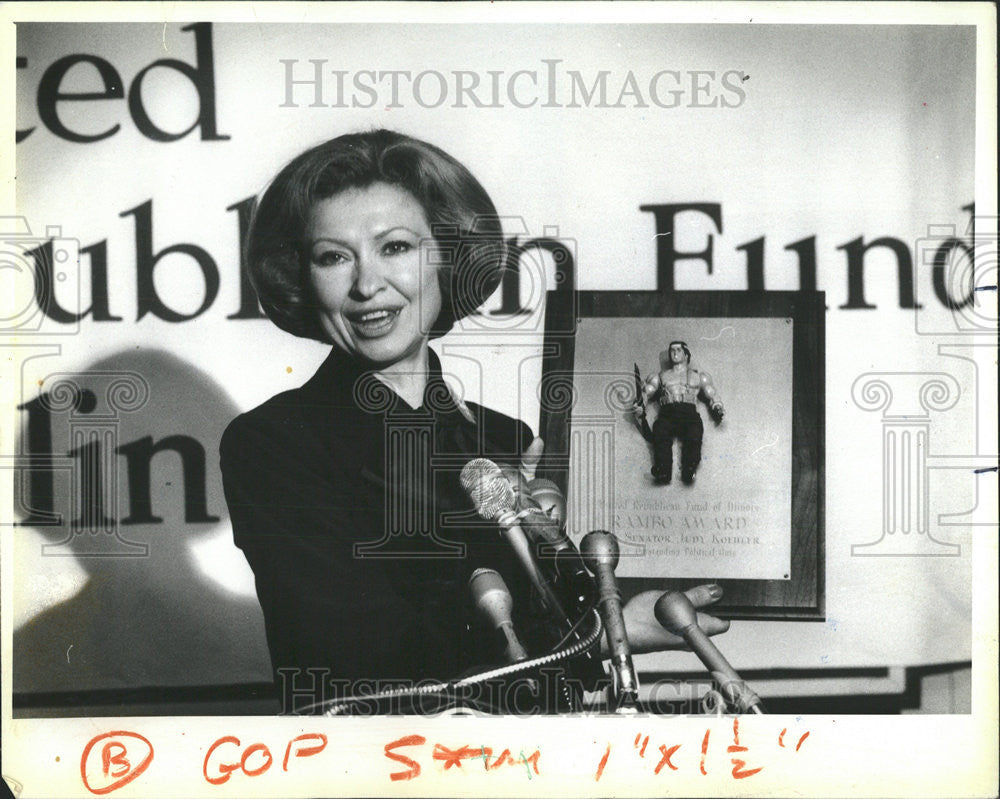 1986 Press Photo Republican Judy Koehler - Historic Images