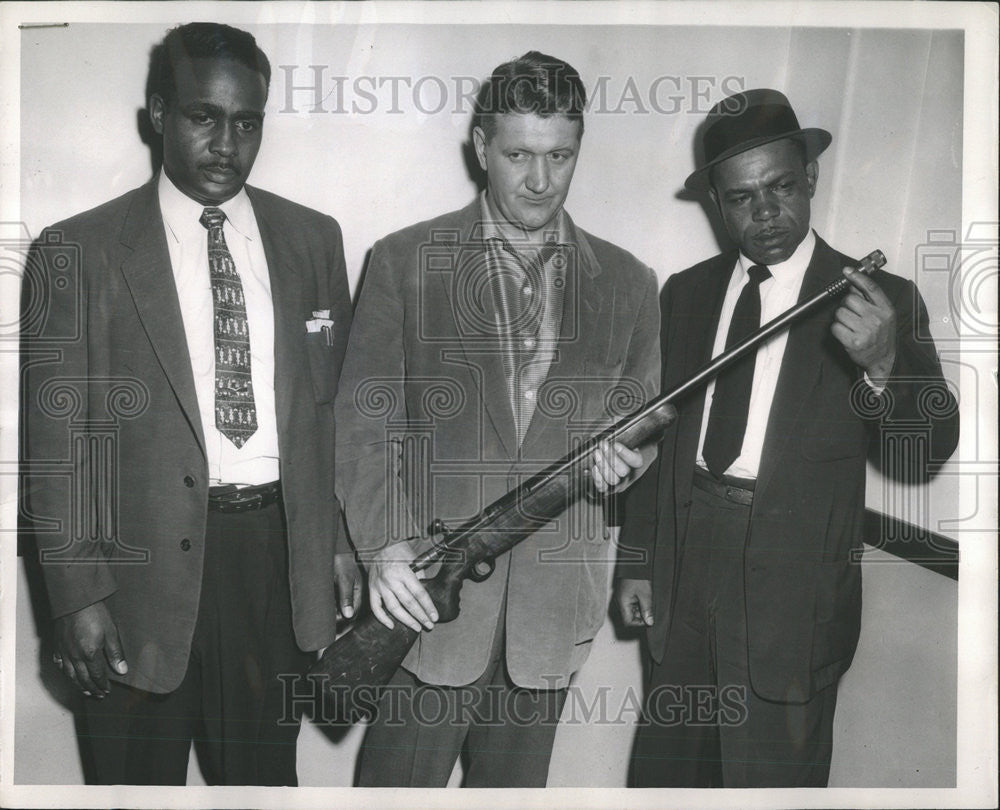 1957 Press Photo Detectives John Kelly, Curtis Bell, Ernest Grissett - Historic Images