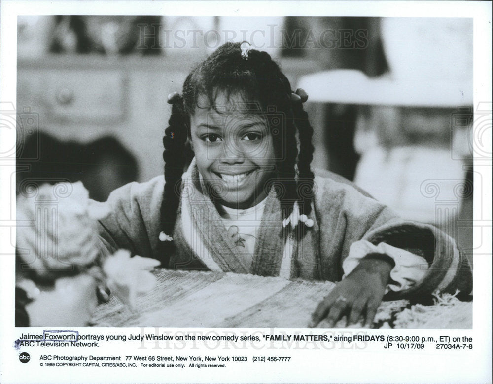 1989 Press Photo Jaimee Foxworth American Actress Family Seasons Actress Chicago - Historic Images