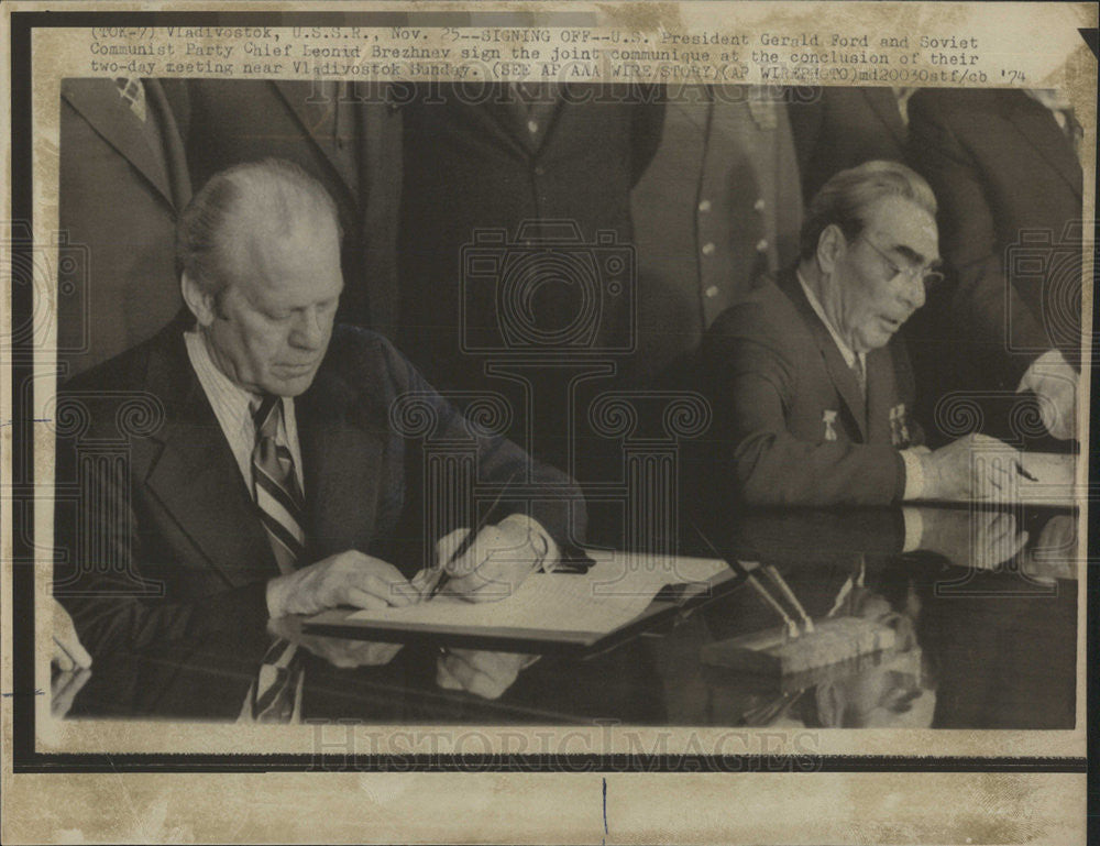 1974 Press Photo President Gerald Ford - Historic Images