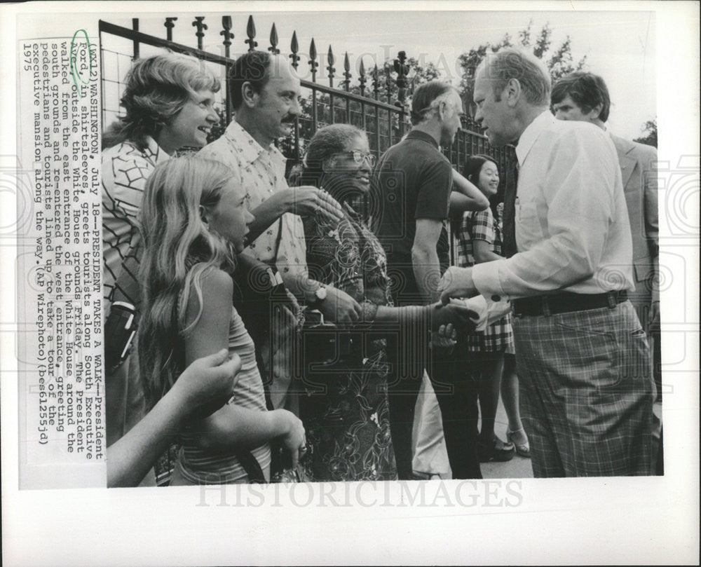 1975 Press Photo President Gerald Ford United States Politician - Historic Images