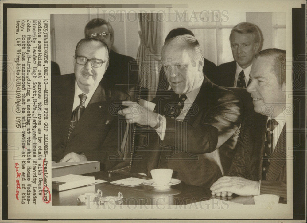 1975 Press Photo Gerald Ford United States President Politician - Historic Images