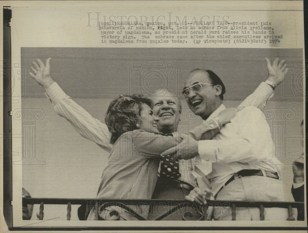 1974 Press Photo Luis Echeverria President Mexico - Historic Images