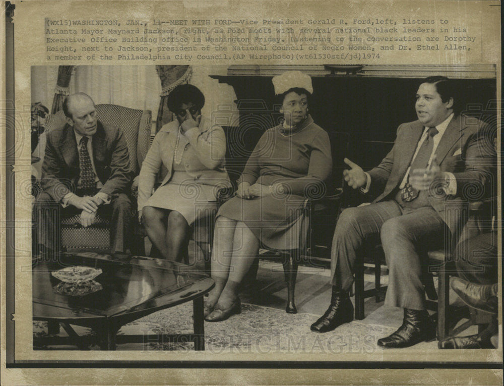 1974 Press Photo Vice President Gerald R Ford Politician United States - Historic Images