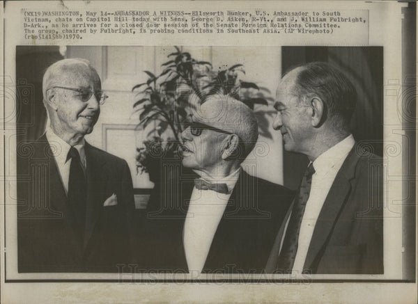 1970 Press Photo U.S. Ambassador Bunker Session Senate Foreign Relatio ...