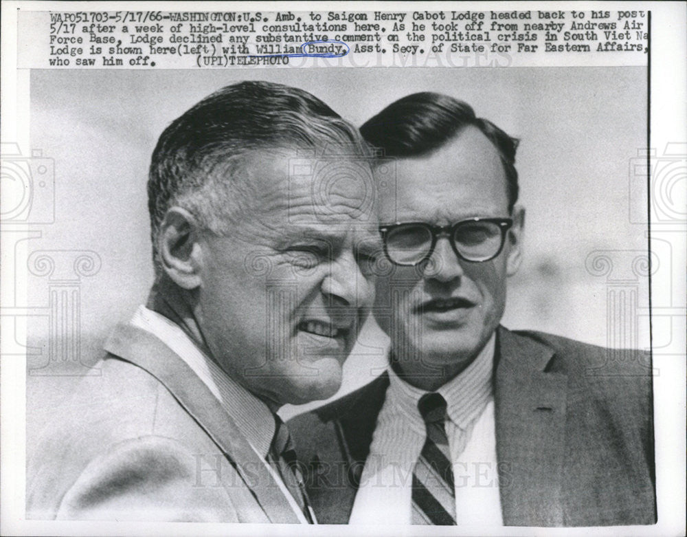 1966 Press Photo William Bundy, Asst. Secy. of State for Far Eastern Affairs, - Historic Images