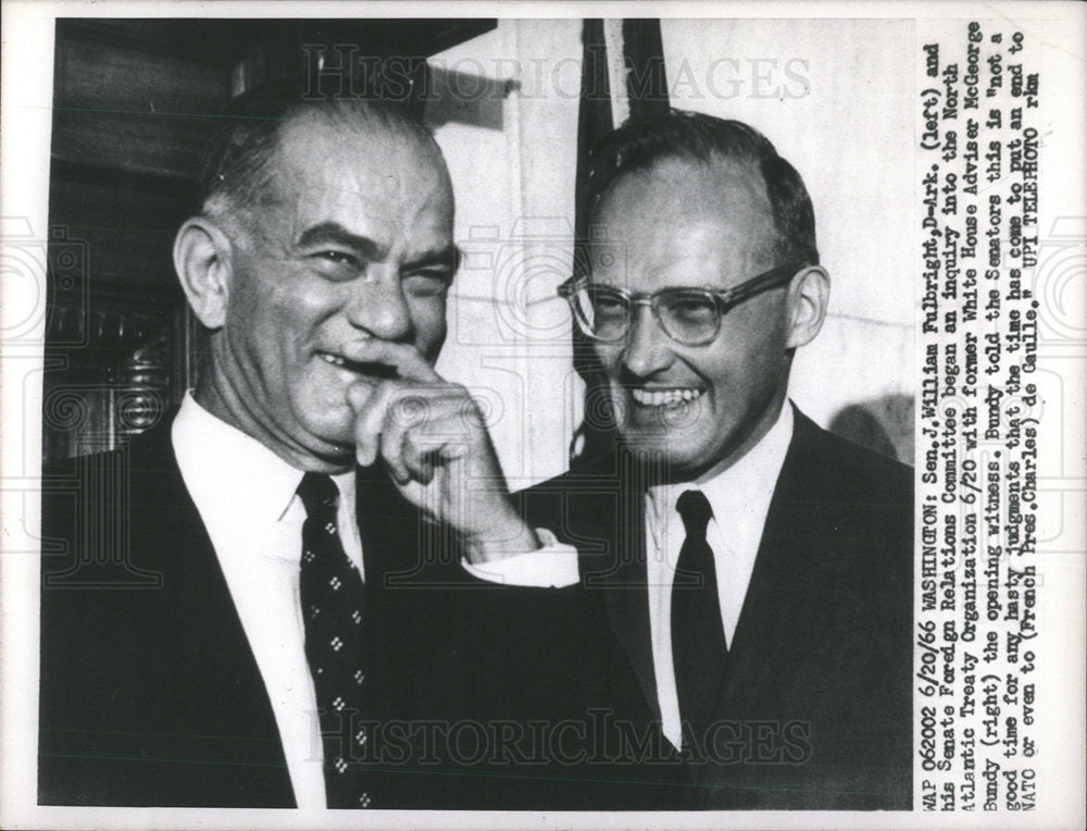 1966 Press Photo Sen. J. William Fulbright Senate Foreign Relations Committe - Historic Images