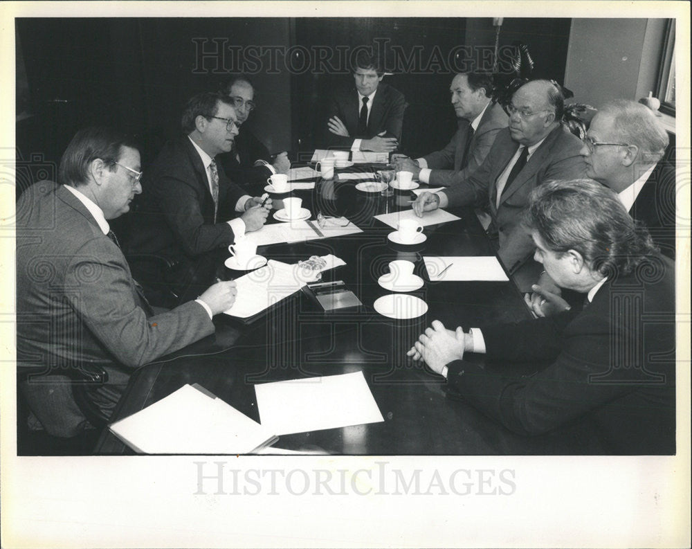 1990 Press Photo Maurice Sanderman David Hill Chicago Richard Brown Van Maybrook - Historic Images