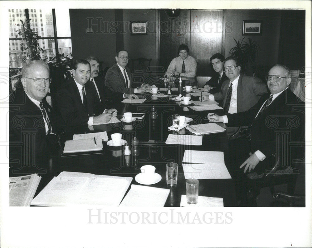 1993 Press Photo Participants of Chicago Sun-Times Housing Forum. - Historic Images