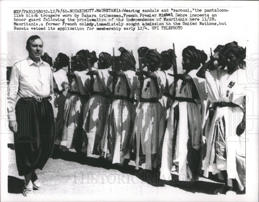 1960 Press Photo French Prime Minister Michel Debre - Historic Images