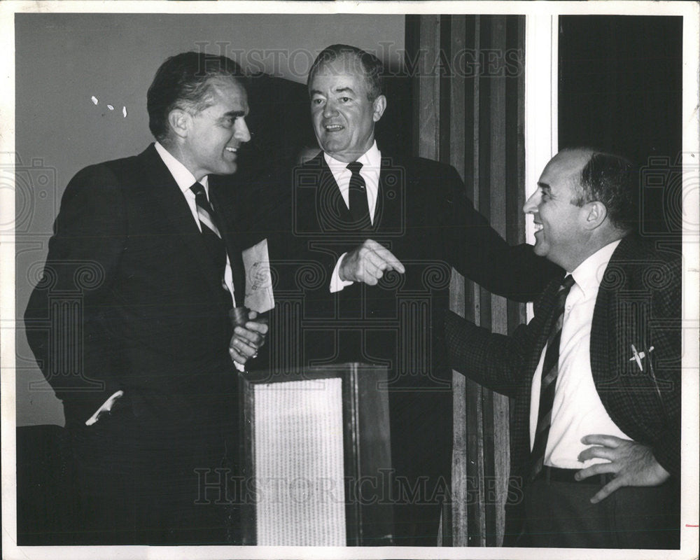 1965 Press Photo Vice President Hubert Humphrey Recent Tour Asian Capital Delhi - Historic Images