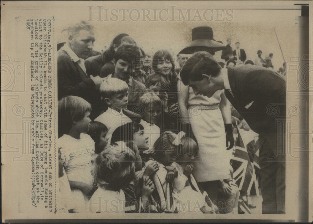 1967 Press Photo Prince Charles Visit Scilly Islands - Historic Images