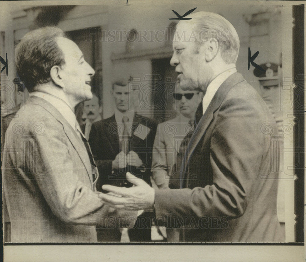 1975 Press Photo Portugal Premiere Vasco Goncalves President Ford Brussels - Historic Images