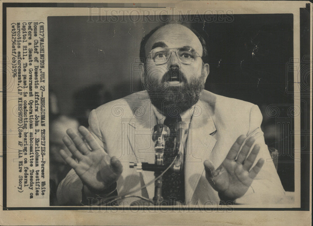 1976 Press Photo Former White House Chief John Ehrlichman Government Domestic - Historic Images