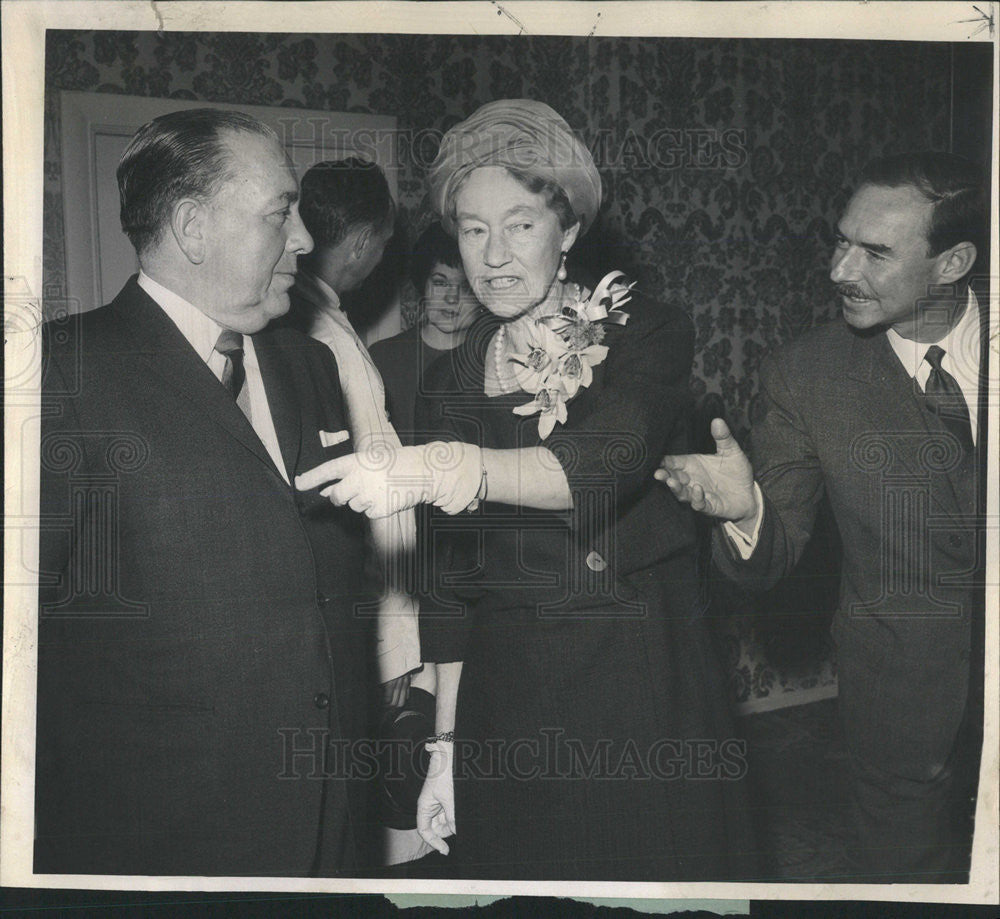 1963 Press Photo Mayor Daley Grand Duchess Charlotte of Luxembourg Prince Jean - Historic Images