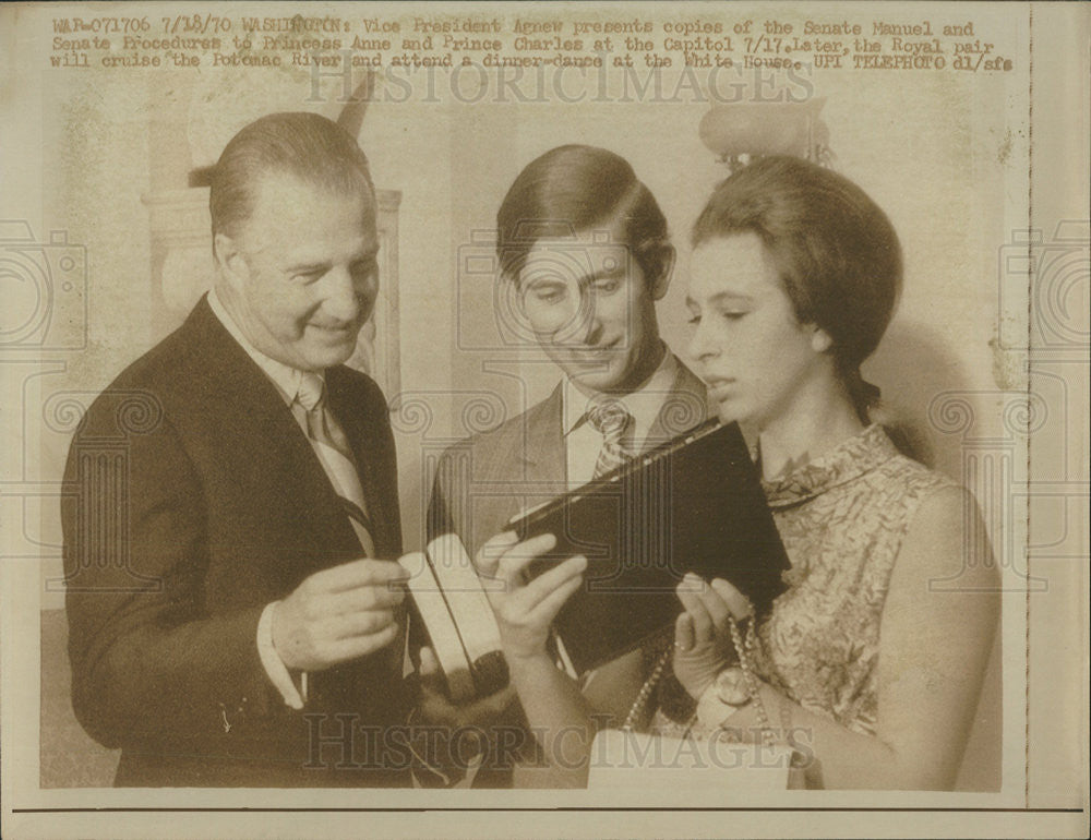 1970 Press Photo President Agnew Senate Maunuel Anne Charles Washington England - Historic Images