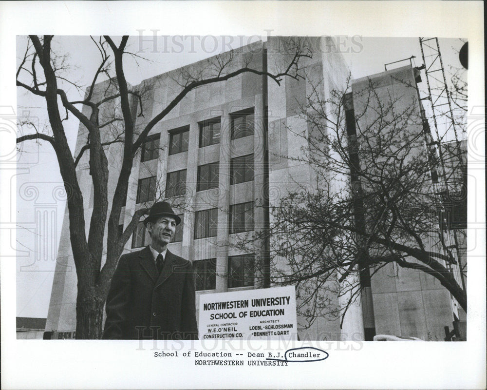 1972 Press Photo DEAN B. J. CHANDLER NORTHWESTERN UNIVERSITY - Historic Images