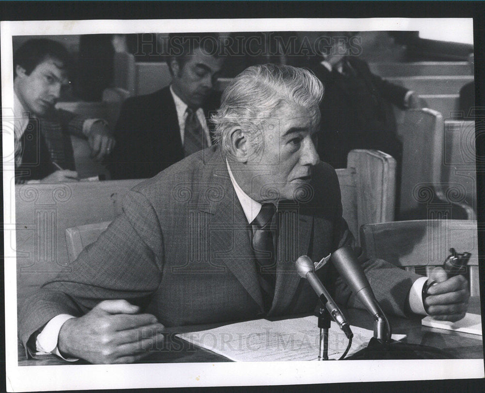 1974 Press Photo The Man Before Committe-James Cook Illinois Fuel Coordination - Historic Images