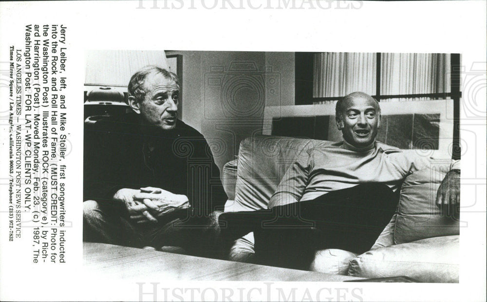 none none Jerry Leiber Mike Stroller Songwriters Rock and Roll Hall of Fame - Historic Images