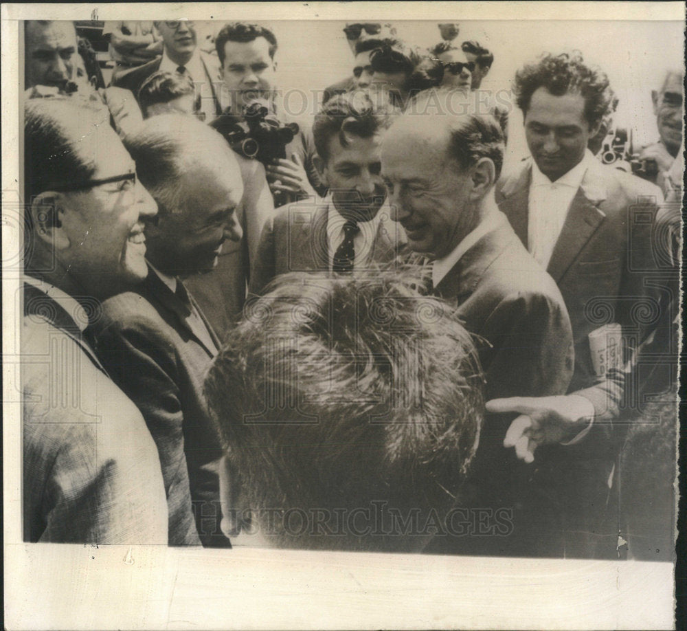 1961 Press Photo South America Adlai Stevenson US Delegation UN Caracas Teodoro - Historic Images