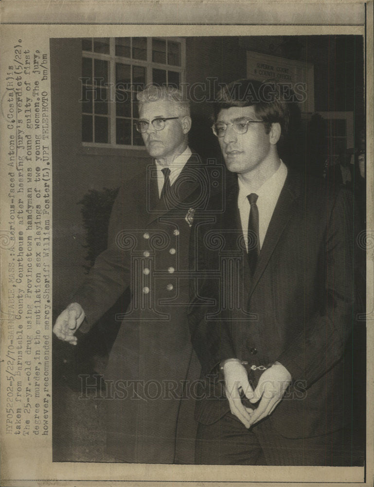 1970 Press Photo  Costa Courthouse Guilty murder - Historic Images