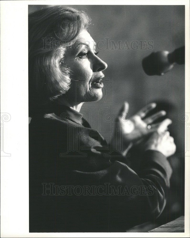 1986 Press Photo SENATE CANDIDATE JUDY KOEHLER PRESS CONFERENCE - Historic Images