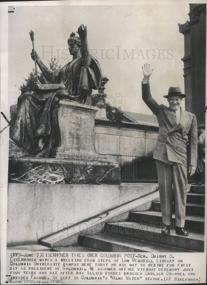 1948 Press Photo Gen. Dwight D. Eisenhower - Historic Images