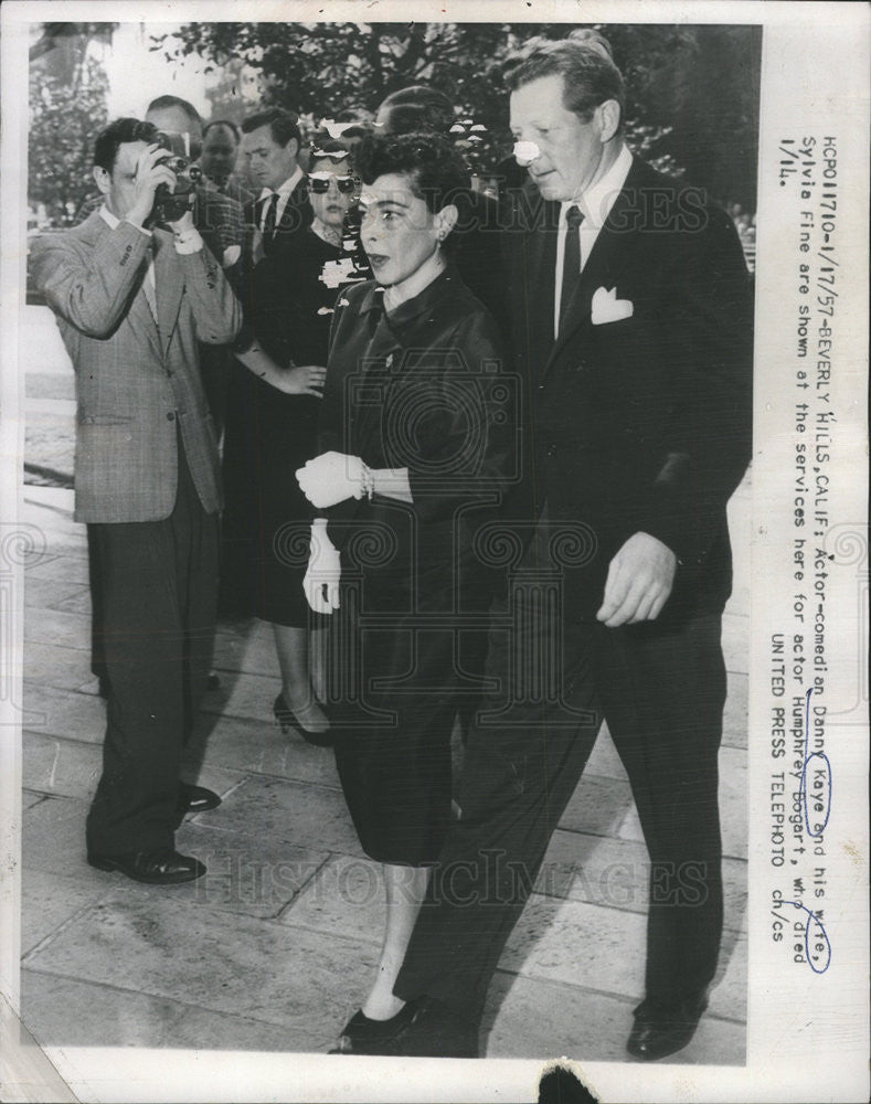 1957 Press Photo actor-comedian Danny Kaye wife Slyiva Fine - Historic Images