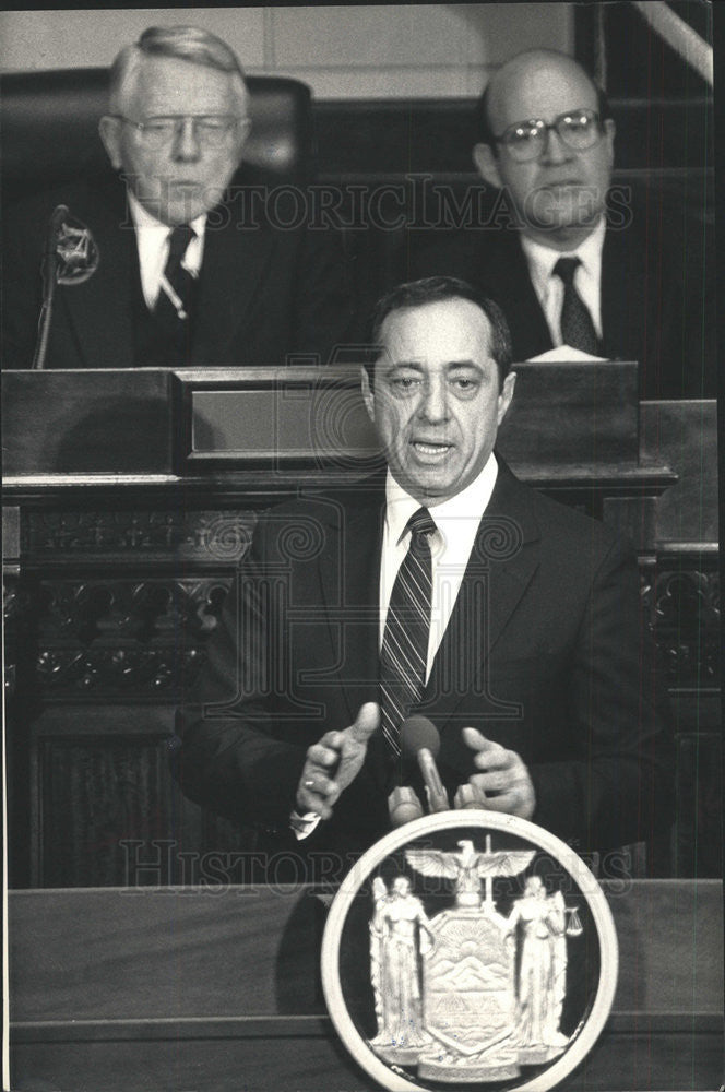 1986 Press Photo New York governor Mario Cuomo - Historic Images