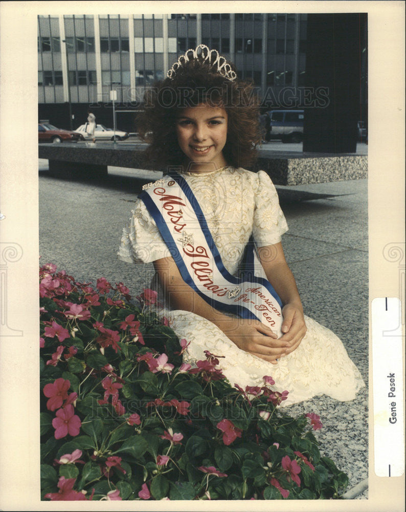 1989 Press Photo Marisa Christina Kollias Miss Illinois Pre-Teen - Historic Images