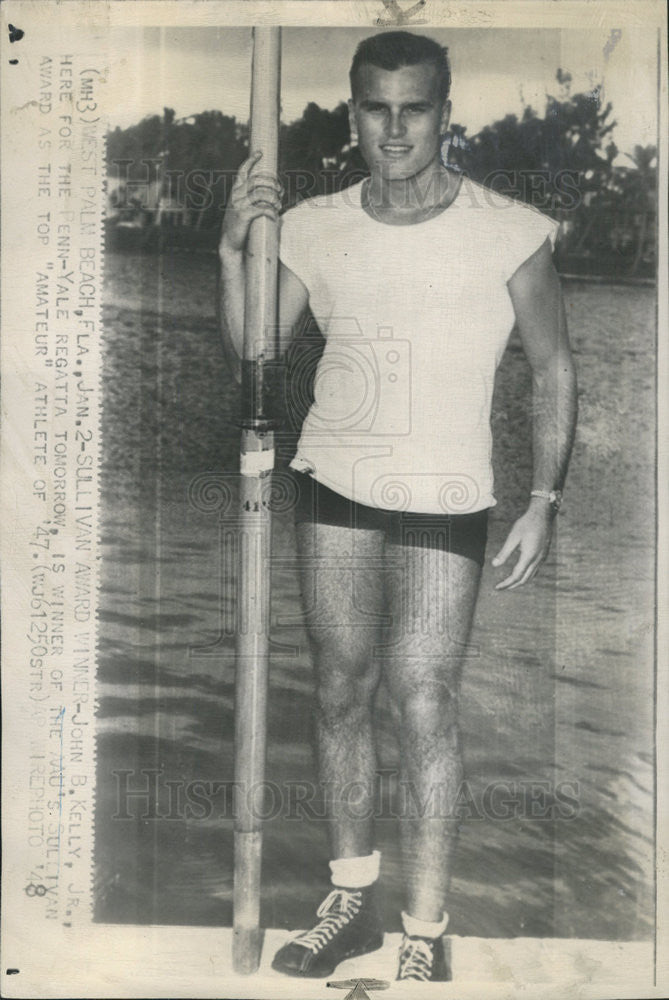 1948 Press Photo John Kelly Sullivan Award Amateur Athlete - Historic Images