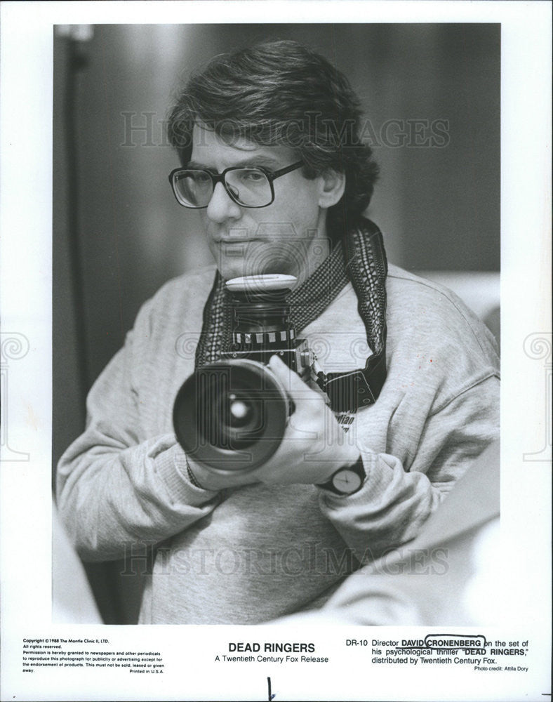 1988 Press Photo Director David Cronenberg Dead Ringers - Historic Images