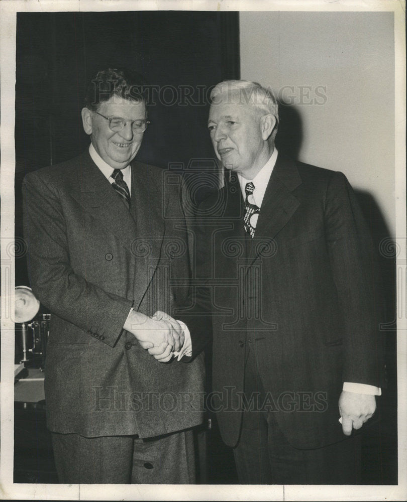 1943 Press Photo Former Chicago Mayors Edward Kelly And Martin H Kennelly - Historic Images