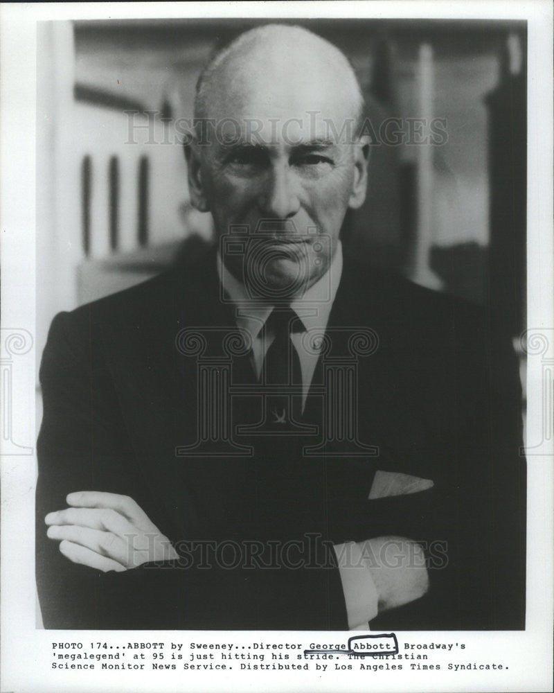 1995 Press Photo Director George Abbott Broadway Megalegend - Historic Images