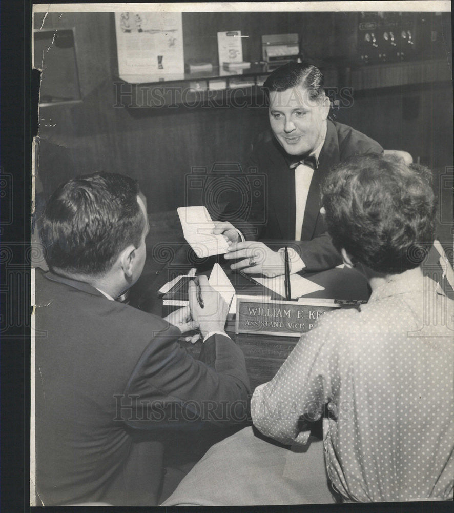 1956 Press Photo Bank Assistant Vice President William F. Kenzie - Historic Images