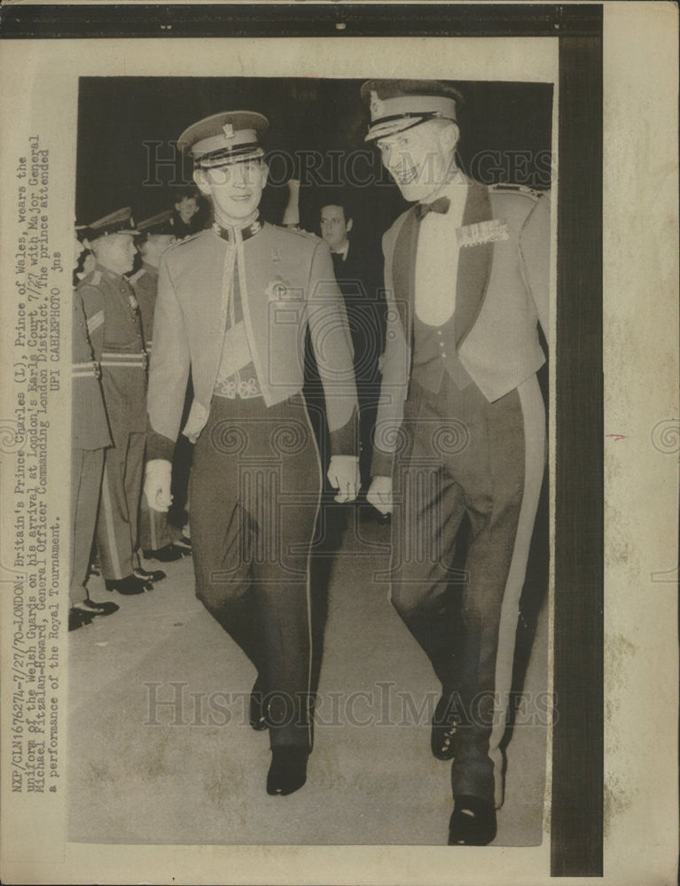 1970 Press Photo Britain&#39;s Prince Charles  Major General Michael - Historic Images