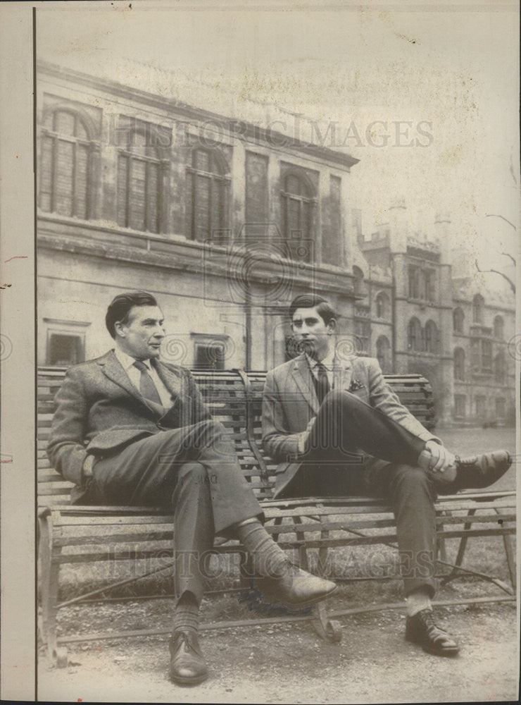 1969 Press Photo Prince Charles and Denis Marrian, a Trinity College tutor - Historic Images