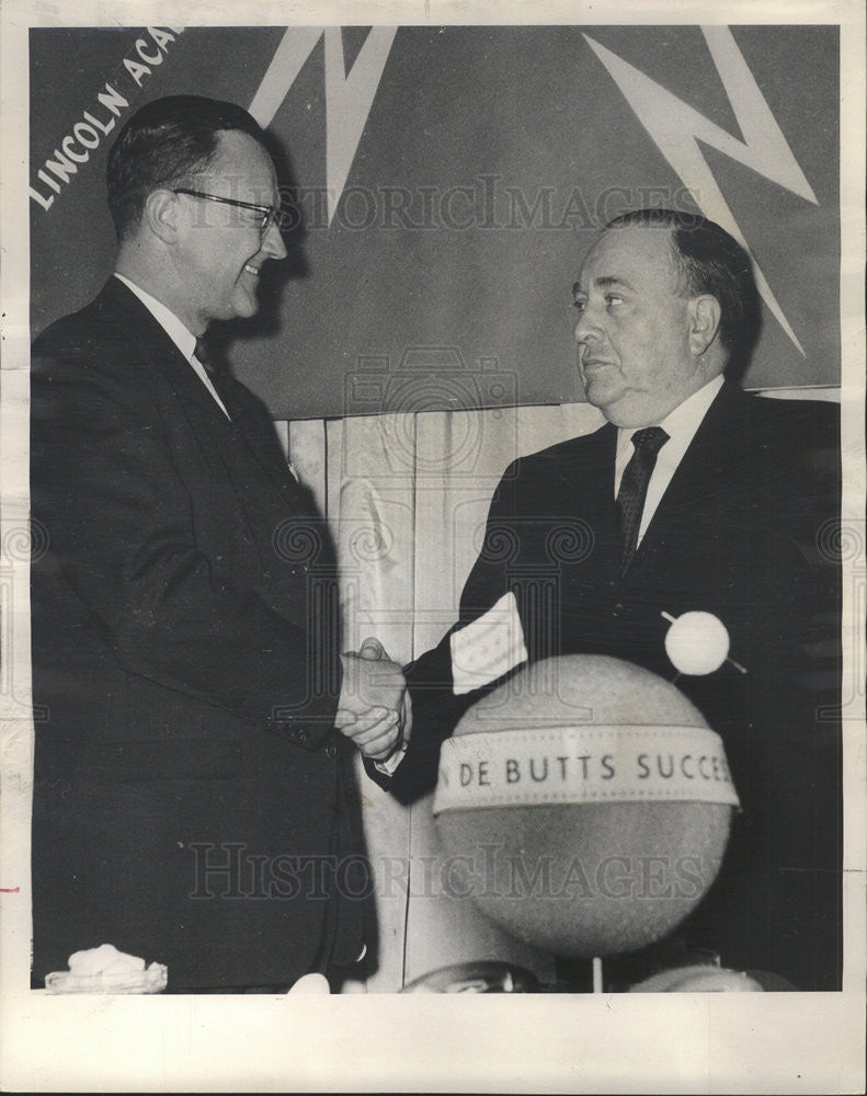 1966 Press Photo John DeButts Illinois Bell American Telephone Richard Daley - Historic Images