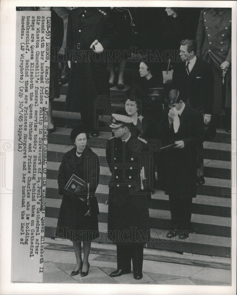1965 Press Photo Queen Elizabeth Prince Philips Paul Margaret Snowdon - Historic Images
