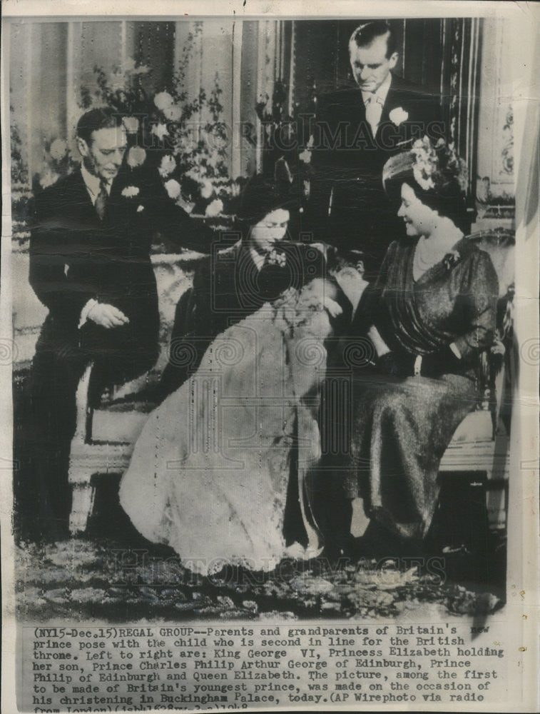 1948 Press Photo Britain Prince Grandparents British throne Arthur George Philip - Historic Images