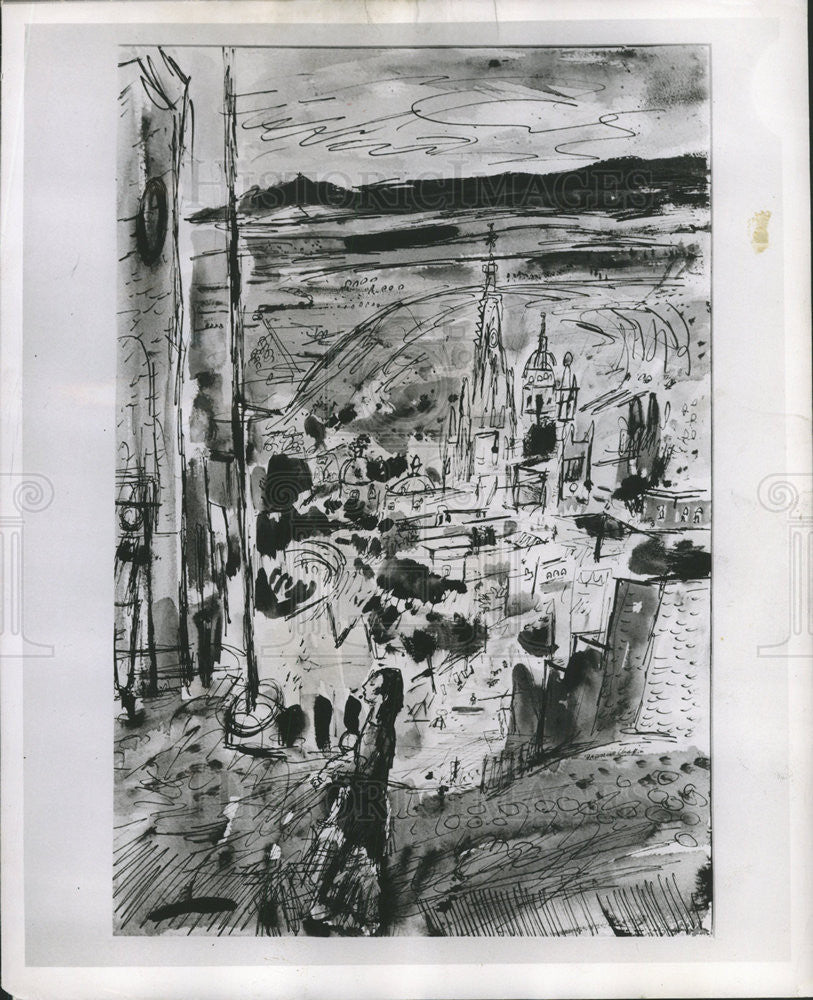 1952 Press Photo Painting &quot;San Miguel&quot; by Francis Chapin - Historic Images