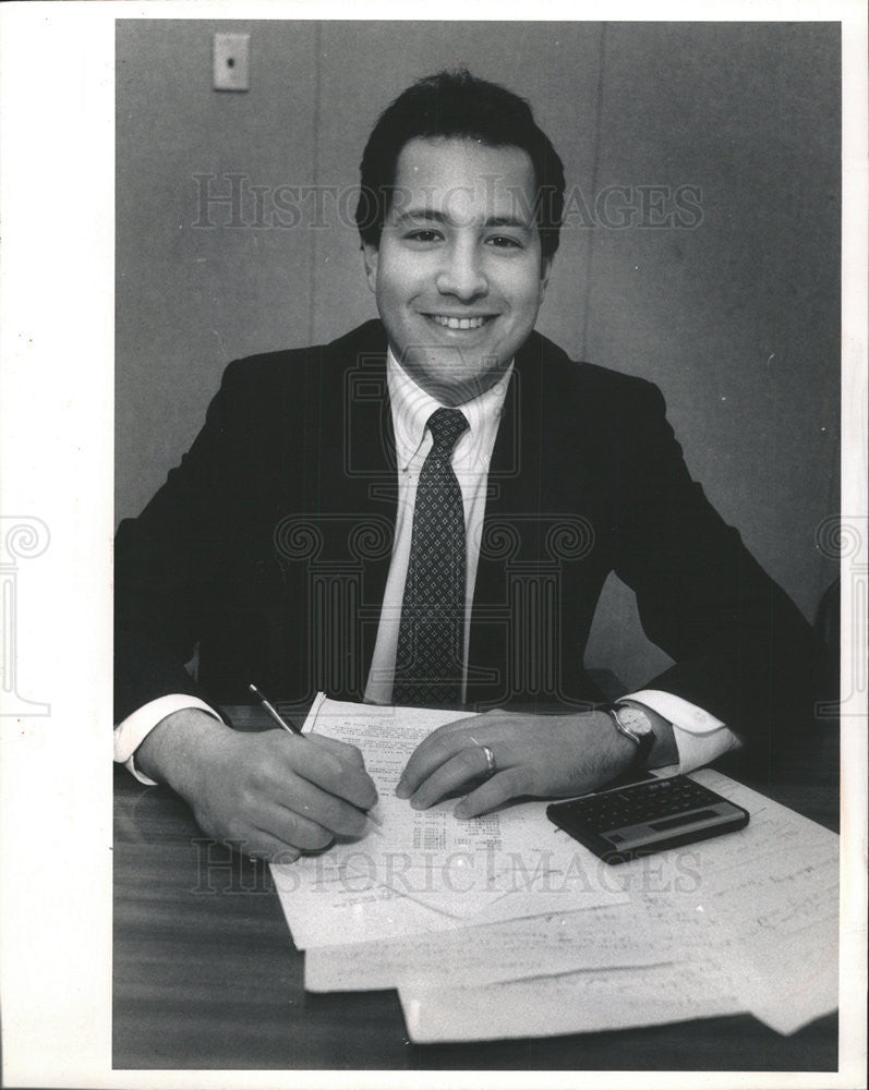 1988 Press Photo Joel Blau Financial Planner Integrity Group Incorporated - Historic Images