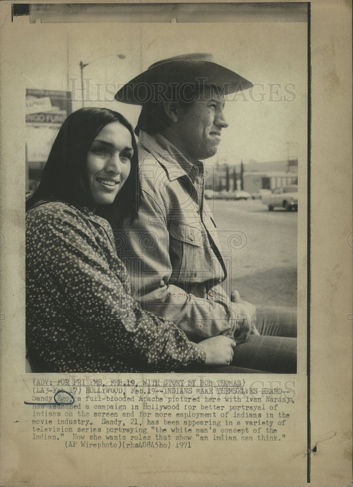 1971 Press Photo Indians Testifies Heard Sandy Ego Full bolldoed Apache - Historic Images