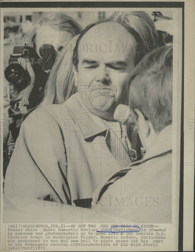 1975 Press Photo Former White House Domestic Adviser John Ehrlichman - Historic Images