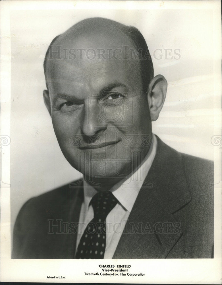 1959 Press Photo Charles Einfeld Vice President Twentieth Century-Fox Film - Historic Images