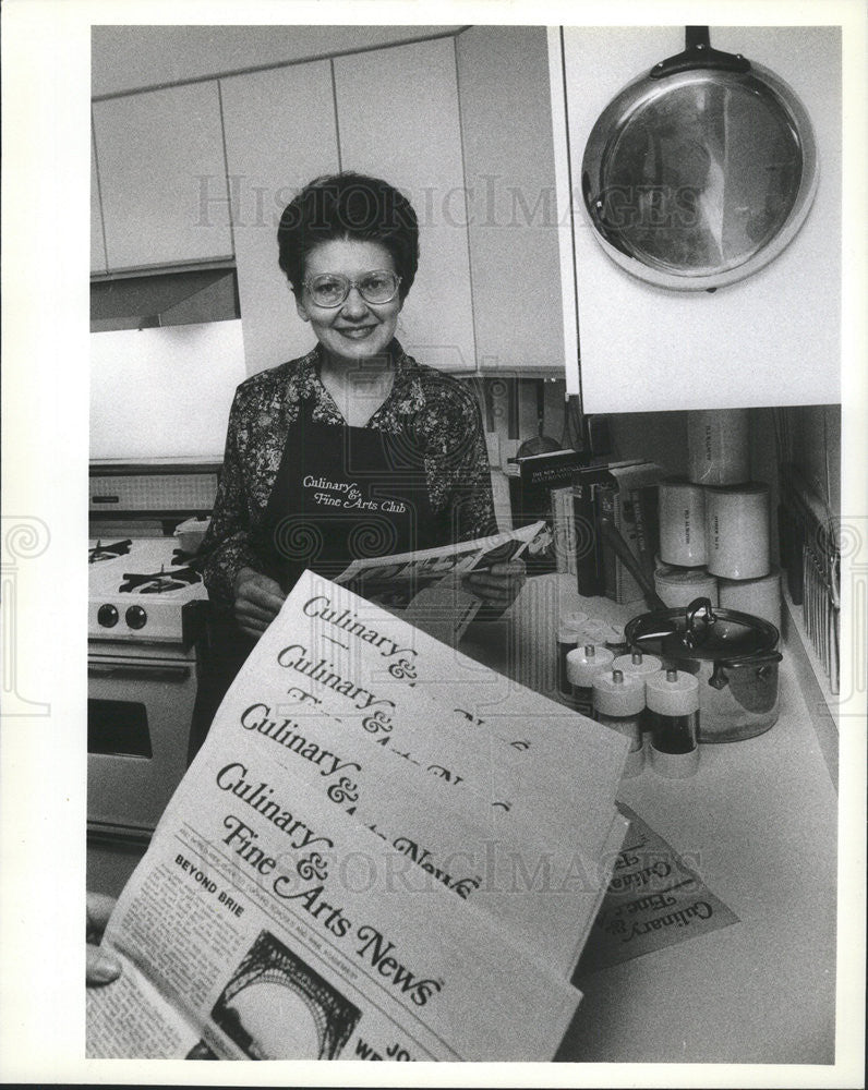 1982 Press Photo Camille Cook/Cooking Newsletter/Chicago - Historic Images