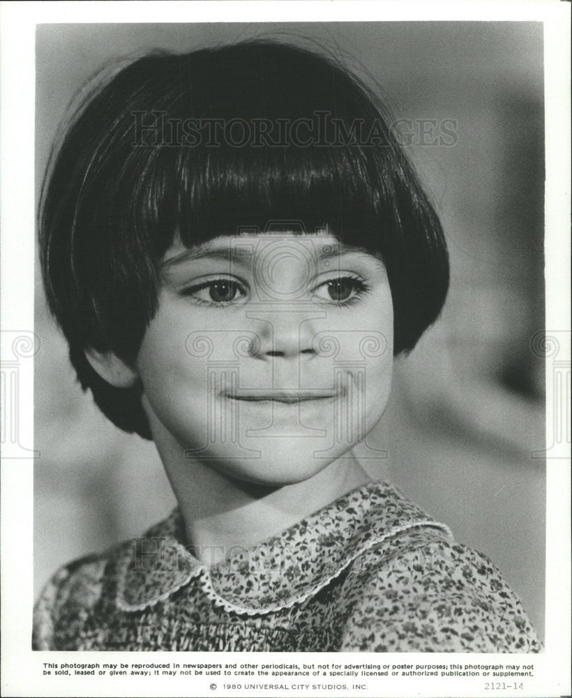 1980 Press Photo sara Stimson Little Miss marker - Historic Images