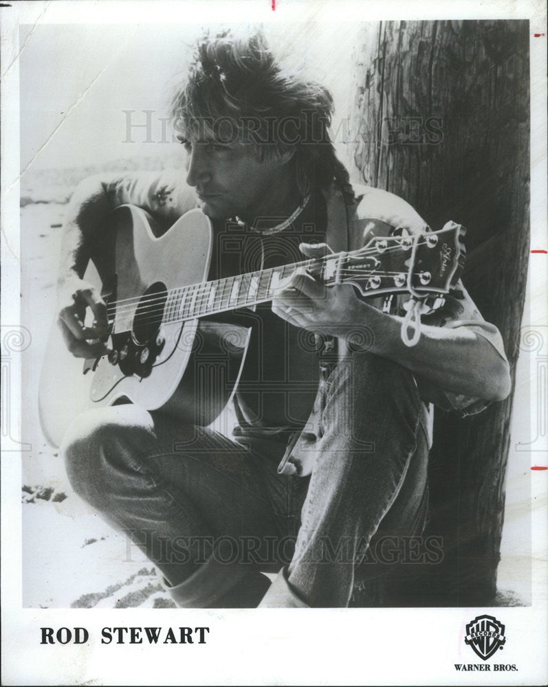 1984 Press Photo Rod Stewart Musician Singer Poplar Creek Summer Concert - Historic Images