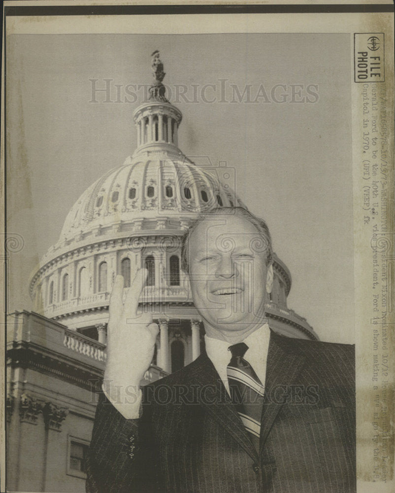 1973 Press Photo Gerald Ford U.S. Vice President - Historic Images